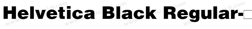 Helvetica Black Regular字体转换
